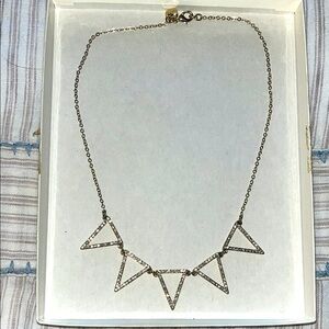 Gold and crystal 17 inch necklace